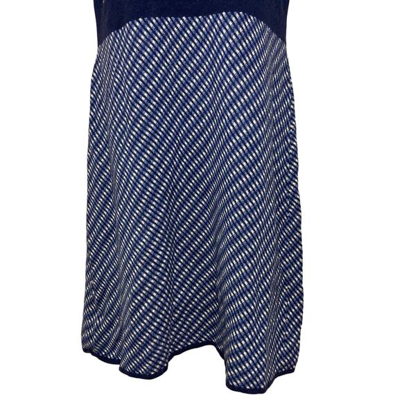 Boden Zoe Knitted Short Sleeve Shift Sweater Dress Blue Stretch Womens Size 6 R - Picture 6 of 14